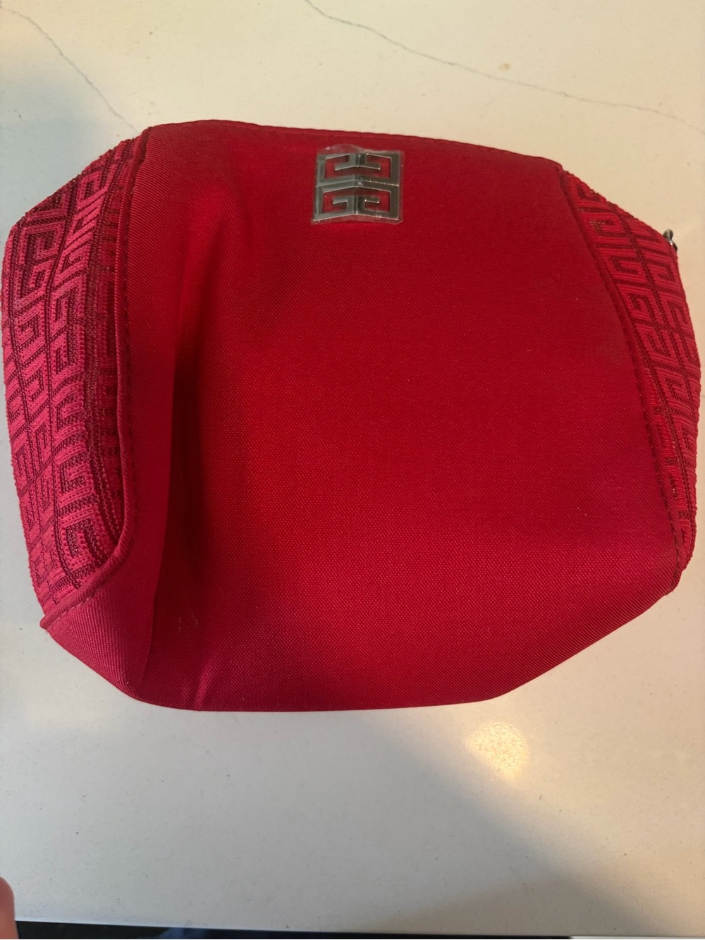 Givenchy Red Logo Cosmetic Pouch